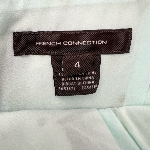 French Connection blue floral fit & flare mini sundress size 4 B118 - Picture 4 of 6